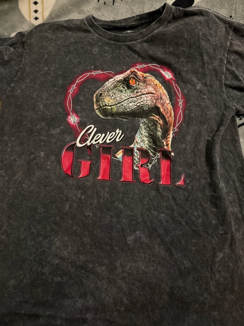 Clever Girl Graphic Tee - Black with Pink Accent